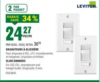 BMR GRADATEURS À GLISSIÈRE offer