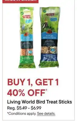 Petvalu Living World Bird Treat Sticks offer