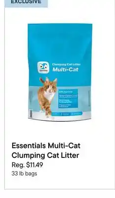 Petvalu Essentials Multi-Cat Clumping Cat Litter offer