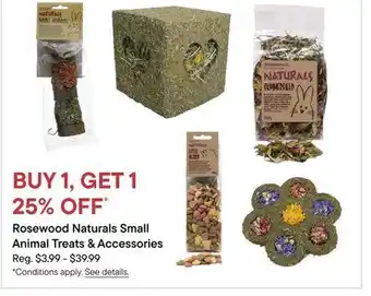 Petvalu Rosewood Naturals Small Animal Treats & Accessories offer