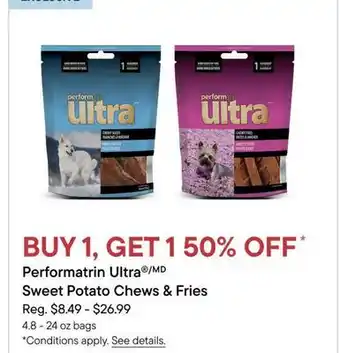 Petvalu Performatrin Ultra Sweet Potato Chews & Fries offer