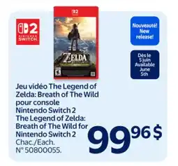 Walmart Nintendo Switch 2 The Legend of Zelda: Breath of The Wild for Nintendo Switch 2 offer