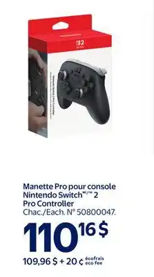 Walmart Nintendo Switch 2 Pro Controller offer