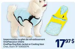 Walmart OnePaw Dog Rain Jacket or Cooling Vest offer