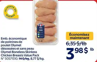 Walmart Olymel Boneless Skinless Chicken Breasts Value Pack offer