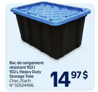 Walmart 102 L Heavy Duty Storage Tote offer