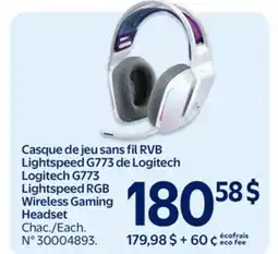 Walmart Logitech G773 Lightspeed RGB Wireless Gaming Headset offer