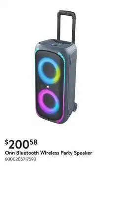 Walmart Onn Bluetooth Wireless Party Speaker offer