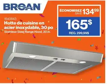 Patrick Morin BROAN Stainless Steel Range Hood offer