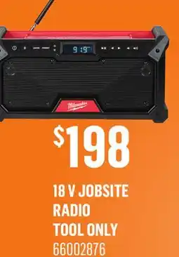 Canac 18 V Jobsite Radio Tool Only offer
