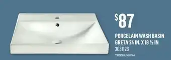 Canac Porcelain Wash Basin offer