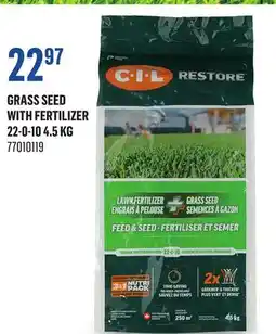 Canac Grass Seed with Fertilizer 22-0-10 4.5 kg offer
