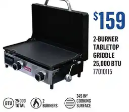 Canac 2-Burner Tabletop Griddle 25,000 BTU offer