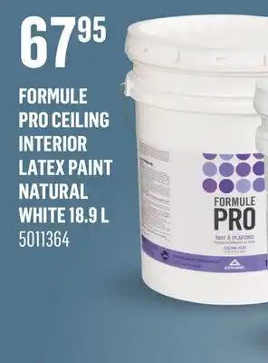 Canac Formule Pro Ceiling Interior Latex Paint Natural White 18.9 L offer
