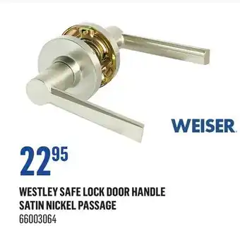 Canac Westley Safe Lock Door Handle satin nickel offer