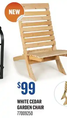 Canac White Cedar Garden Chair offer