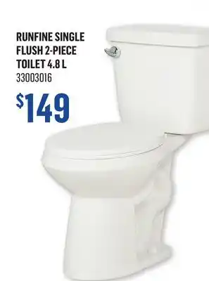 Canac Runfine Single Flush 2-Piece Toilet 4.8 L offer