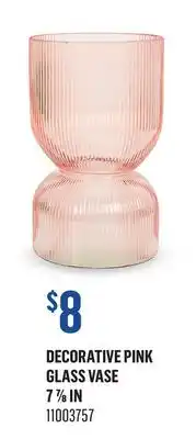 Canac Decorative Pink Glass Vase offer