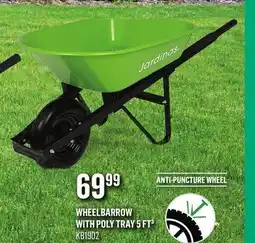 Canac Wheelbarrow with Poly Tray 5 ft³ offer