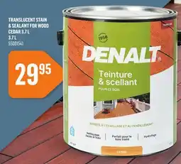 Canac Translucent Stain & Sealant for Wood Cedar 3.7 L offer