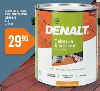 Canac Translucent Stain & Sealant for Wood Cedar 3.7 L offer