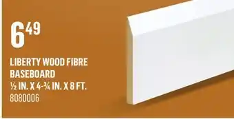 Canac Liberty Wood Fibre Baseboard 1/2 in. x 4-3/4 in. x 8 ft offer