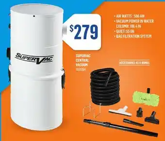 Canac SuperVac Central Vacuum offer