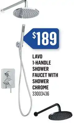 Canac Lavo 1-Handle Shower Faucet with Shower Chrome offer