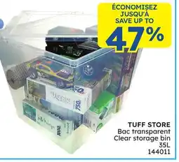 Rossy TUFF STORE Clear storage bin offer