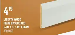 Canac Liberty Wood Fibre Baseboard 3/8 in. x 3-7/8 in. x 96 in offer