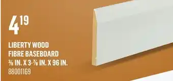 Canac Liberty Wood Fibre Baseboard 3/8 in. x 3-7/8 in. x 96 in offer