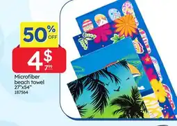 Rossy Microfiber beach towel offer