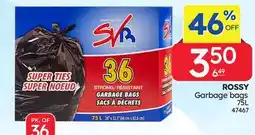 Rossy ROSSY Garbage bags 75L offer