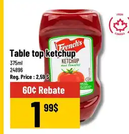 Mayrand TableTop Ketchup 375 ml French's Canada offer