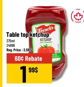 Mayrand TableTop Ketchup 375 ml French's Canada offer