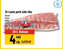 Mayrand Fresh Vacuum-seal Back Pork Ribs Olymel Quebec offer