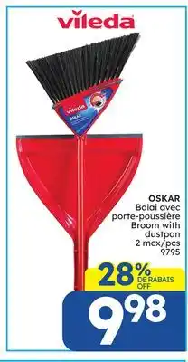 Rossy OSKAR Broom with dustpan offer