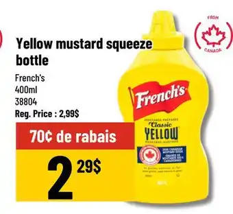 Mayrand Yellow Mustard Squeeze Bottle 400 ml French's Canada offer