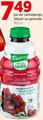 Avril Jus de canneberge, bleuet ou grenade offer