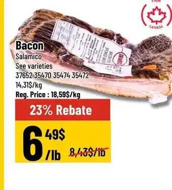 Mayrand Bacon 2,5 kg Salamico Canada offer