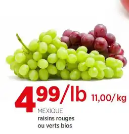 Avril Raisins rouges ou verts bios offer