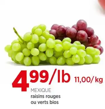 Avril Raisins rouges ou verts bios offer