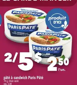 Marche Ami PÂTÉ À SANDWICH PARIS PÂTÉ offer