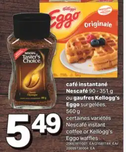 L'Intermarché CAFÉ INSTANTANÉ, 90 - 351 G OU GAUFRES EGGO, 560 g offer
