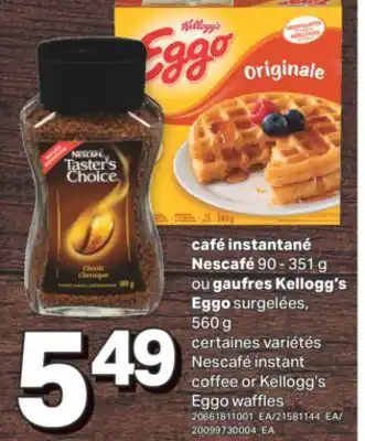 L'Intermarché CAFÉ INSTANTANÉ, 90 - 351 G OU GAUFRES EGGO, 560 g offer