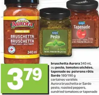 L'Intermarché BRUSCHETTA, 340 ML OU PESTO, TOMATES SÉCHÉES, TAPENADE OU POIVRONS RÔTIS, 180/190 G offer