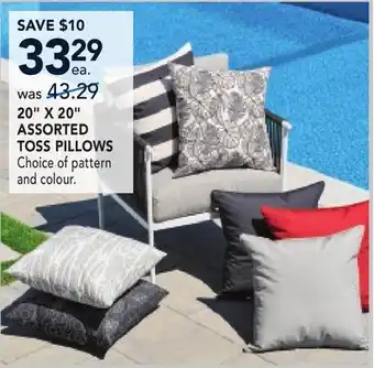RONA 20 X 20 ASSORTED TOSS PILLOWS offer