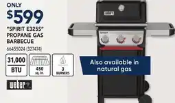 RONA SPIRIT E325S PROPANE GAS BARBECUE offer