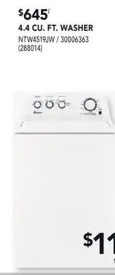 RONA AMANA 4.4 CU. FT. WASHER offer