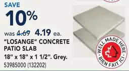 RONA LOSANGE CONCRETE PATIO SLAB 18 x 18 x 1 1/2. Grey offer